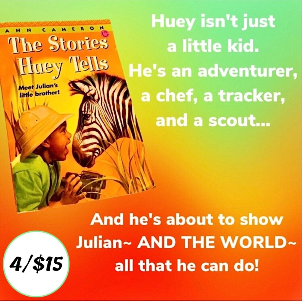 🔵 4/$15 • “The Stories Huey Tells” Children’s Chapter Book